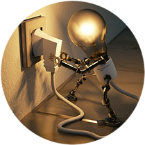 Lightbulb plugging itself in