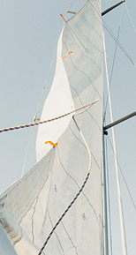 White tarp sail