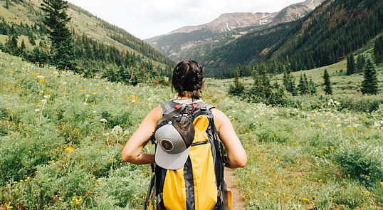 traveler backpacking hike
